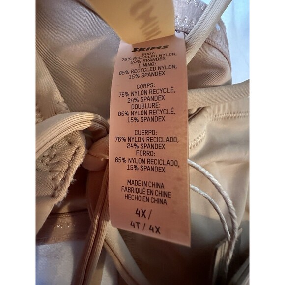 SKIMS Recycled Swim Long Sleeve‎ Bikini Top Ochre Women's SIZE 4X NWT - Picture 5 of 8